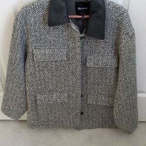 Madewell Black and Gray Utility Jacket